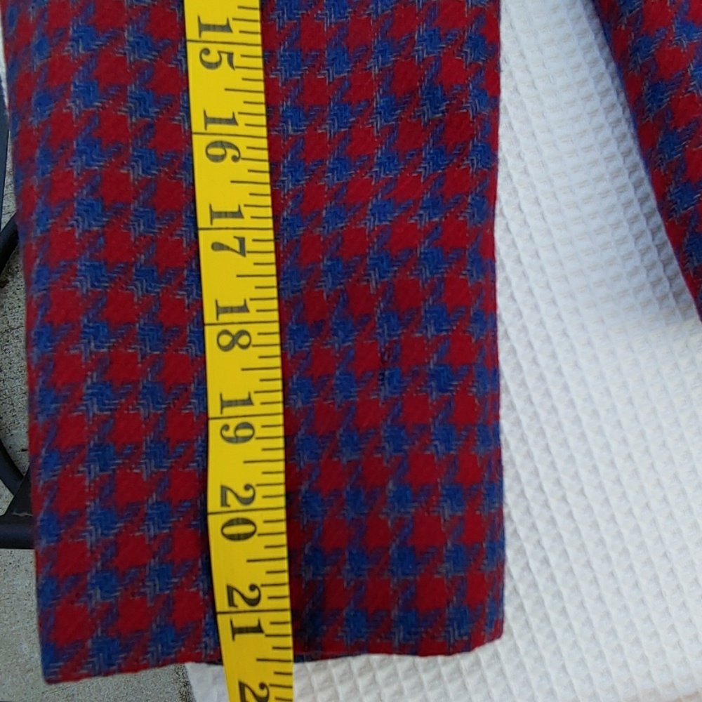 Pendleton Red Houndstooth Wool Blazer - image 8